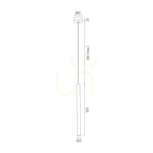 Függőlámpa ARGON ETNA PLUS fehér 80 mm G9 8066 small 6