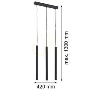 Függőlámpa Argon ETNA PLUS fekete 3xG9 IP20 6179 small 3