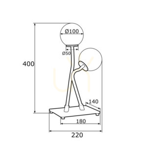 Asztali lámpa ARGON FARON fehér opál matt G9 2x6W 892 small 5
