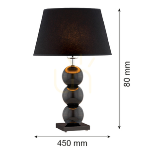 Asztali lámpa Argon Fudżi fekete E27 15W 3623 small 1