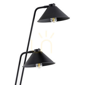 Argon GABIAN állólámpa struktúrált fekete acél 2x E27 168 cm állítható 7075 small 2
