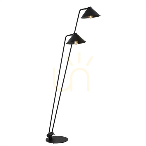 Jelölje be Argon GABIAN állólámpa struktúrált fekete acél 2x E27 168 cm állítható 7075