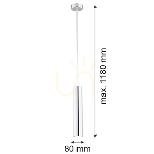 Függőlámpa ARGON Gomera króm GU10 5W 3628 small 5