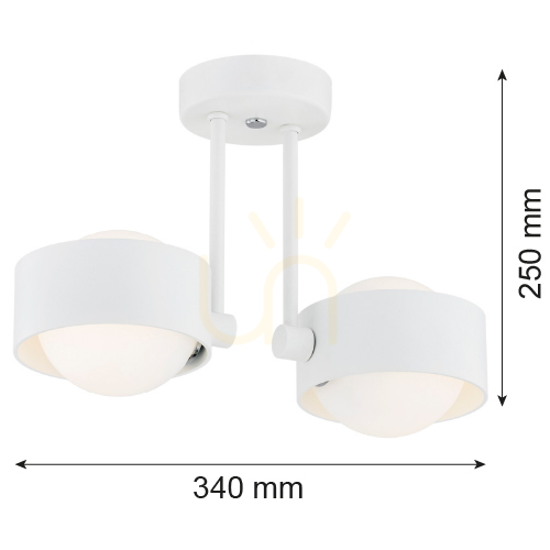 Kilátás Függőlámpa Argon Massimo Plus fehér opál matt G9 IP44 7088 Függőlámpa Argon Massimo Plus fehér opál matt G9 IP44 7088