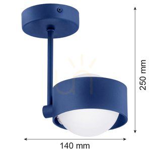 Függőlámpa ARGON MASSIMO PLUS sötétkék üveg G9 IP44 8062 small 1