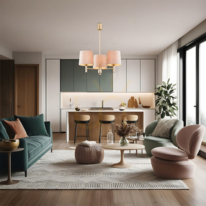 ARGON PONTE PLUS 6109 csillár, bézs velúr és sötét sárgaréz, 3×E27 small 1