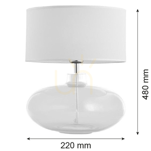 Asztali lámpa Argon Sekwana fehér üveg E27 15W 3051 small 1
