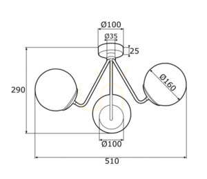 Csillár Argon TOMAR fehér opál sárgaréz 3xE27 1481 small 2