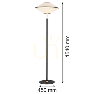 Állólámpa ARGON TROY fekete/beige sárgaréz E27 4283 small 2