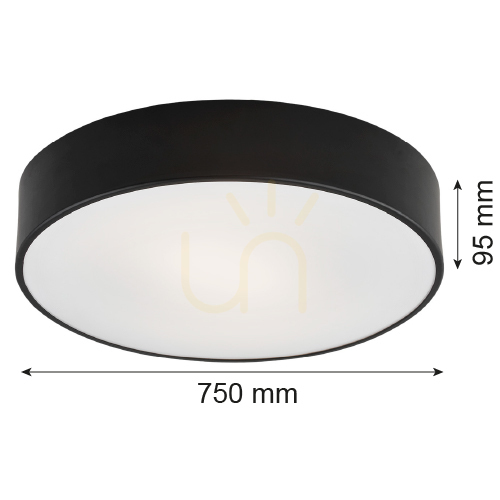 Kijelző Plafond Argon Darling fekete 750 mm 6xE27 IP20 2536 Plafond Argon Darling fekete 750 mm 6xE27 IP20 2536