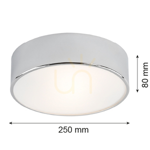DARLING 3083 mennyezeti lámpa króm 25 cm 2xE27 max 15W IP20 ARGON small 3