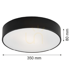 Argon DARLING LED 3570 mennyezeti lámpa, fekete struktúra, Ø 35 cm, LED 21,6 W 3650 lm 3000 K, IP20 small 3