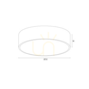 Argon DARLING LED 3570 mennyezeti lámpa, fekete struktúra, Ø 35 cm, LED 21,6 W 3650 lm 3000 K, IP20 small 4