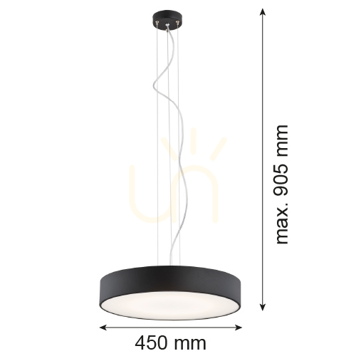 Kilátás Függőlámpa Argon DARLING LED fekete 450 mm 3352 Függőlámpa Argon DARLING LED fekete 450 mm 3352