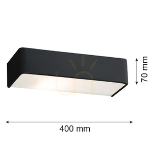 Fali lámpa Argon RODAN fekete 657 E27 2x15W small 2