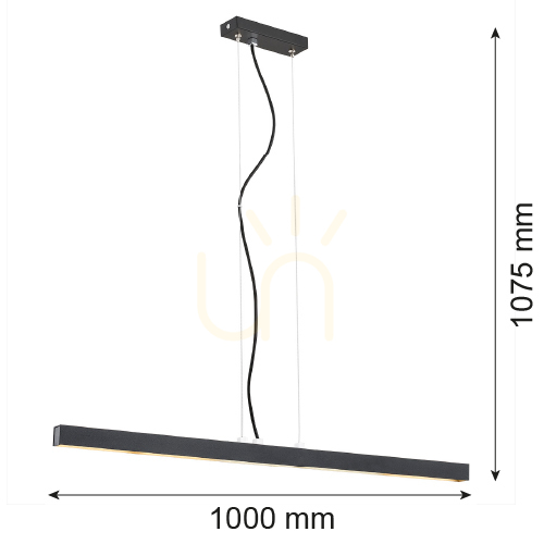 Kilátás Függőlámpa ARGON Vermont fekete LED 24W 3951 Függőlámpa ARGON Vermont fekete LED 24W 3951