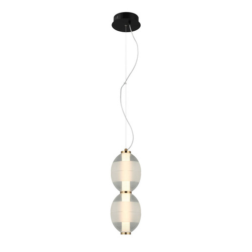 Jelölje be Italux LED függőlámpa fekete-fehér üveg 15 cm PND-45372-2-WH-CL