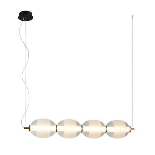 Jelölje be Italux LED függőlámpa fekete-fehér üveg 29W PND-45372-4-WH-CL