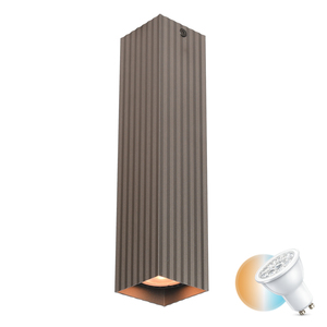 Felületre szerelhető lámpa Italux Tecno GU10 barna alumínium CLN-37492-L-BRO small 0