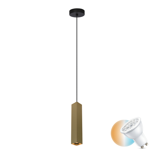 Jelölje be Italux Tecno GU10 LED aranysárga függőlámpa PND-37492-1-GD