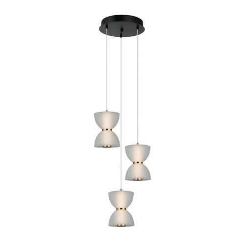Jelölje be Italux LED függőlámpa 3 pontos fekete üveg 35 cm PND-83949-3-BK