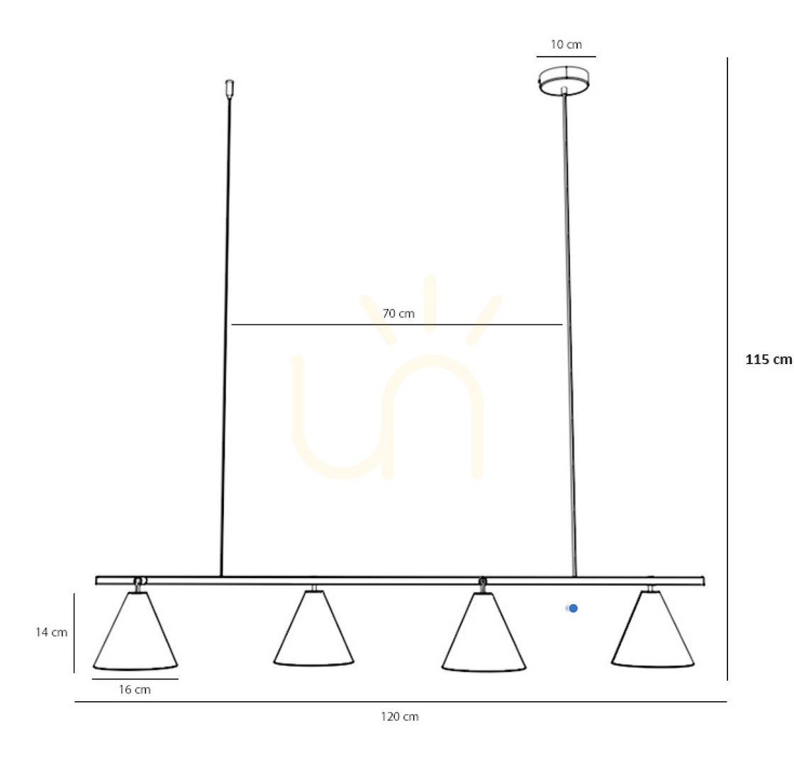 Kilátás Függőlámpa Aldex Form 4 fekete fém LED 4x15W 1108L1 Függőlámpa Aldex Form 4 fekete fém LED 4x15W 1108L1