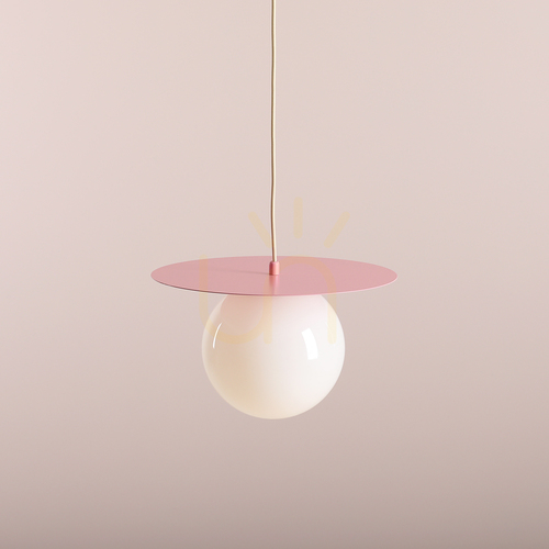 Jelölje be Aldex Loop Baby Pink M rózsaszín függőlámpa, 34 cm-es tárcsával, 1125G18_M