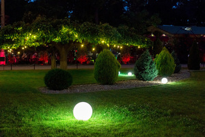 LUNA BALL 30 cm-es díszkerti gömb szerelőkészlettel – UV-álló small 11