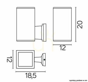 Kültéri fali lámpa SU-MA ADELA 8002 DG sötét szürke E27 60W small 3