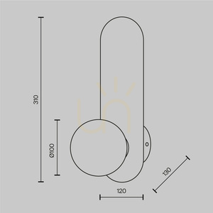 Fali lámpa BAO MOD419WL-01G Maytoni small 11