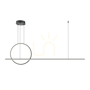 HALO LED függőlámpa 40W 3000/4000K szilikon búra fekete 143 cm MOD247PL-L49BK Maytoni small 1