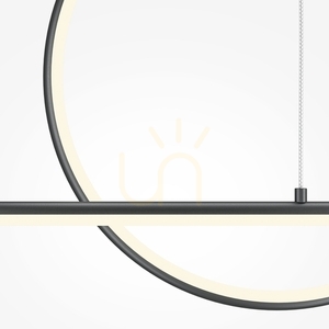 HALO LED függőlámpa 40W 3000/4000K szilikon búra fekete 143 cm MOD247PL-L49BK Maytoni small 2