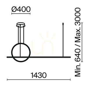 HALO LED függőlámpa 40W 3000/4000K szilikon búra fekete 143 cm MOD247PL-L49BK Maytoni small 9