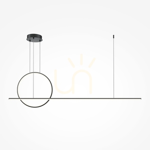HALO LED függőlámpa 40W 3000/4000K szilikon búra fekete 143 cm MOD247PL-L49BK Maytoni small 0