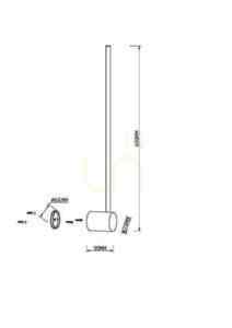LIGHT STICK fali lámpa MOD237WL-L6BS3K Maytoni small 1