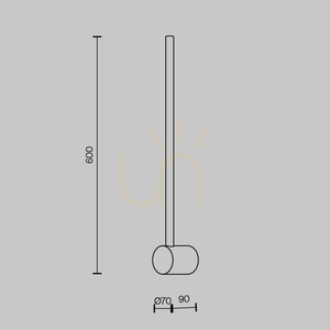 LIGHT STICK fali lámpa MOD237WL-L6BS3K Maytoni small 6