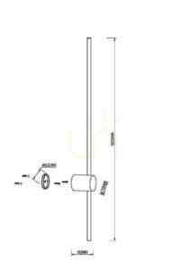 LIGHT STICK fali lámpa MOD237WL-L11BS3K Maytoni small 2