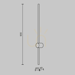LIGHT STICK fali lámpa MOD237WL-L11B3K Maytoni small 6
