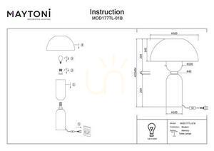 Fekete Maytoni Memory MOD177TL-01B asztali lámpa E14 42,5 cm small 10