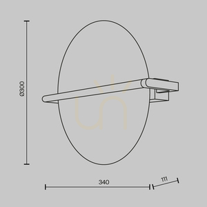 Maytoni MIRA MOD279WL-L14B3K fali lámpa fekete fehér koronggal LED 14 W 3000 K 34 × 30 cm small 13