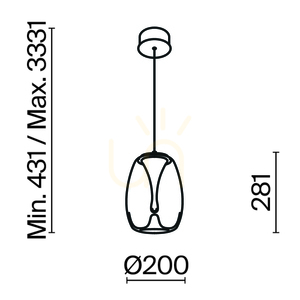 Függőlámpa SPLASH Maytoni MOD282PL-L8G3K1 LED 7W 620 lm 3000K arany átlátszó üveg ø20 cm small 8