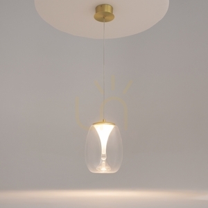 Függőlámpa SPLASH Maytoni MOD282PL-L8G3K1 LED 7W 620 lm 3000K arany átlátszó üveg ø20 cm small 0