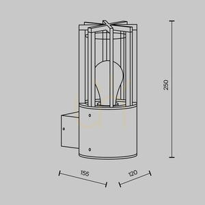 BARREL kültéri fali lámpa O453WL-01GF IP54 Maytoni small 7