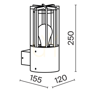 BARREL kültéri fali lámpa O453WL-01GF IP54 Maytoni small 9