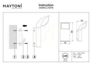 Maytoni Stock kültéri fali lámpa O446WL-L7GF3K grafit 7 W 3000 K IP65 small 7