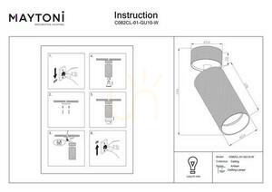 Plafond ARTISAN C082CL-01-GU10-W Maytoni small 6