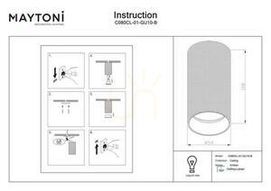 Plafond ARTISAN C080CL-01-GU10-B Maytoni small 4