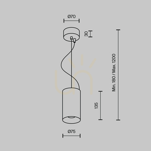 EFIR függesztéklámpa P089PL-15W3K-W Maytoni small 8