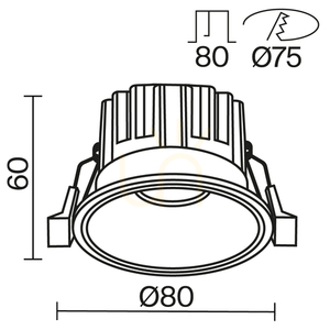 ROUND süllyesztett lámpatest DL058-12W3K-B Maytoni small 10