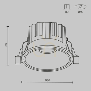 ROUND süllyesztett lámpatest DL058-12W3K-W Maytoni small 8